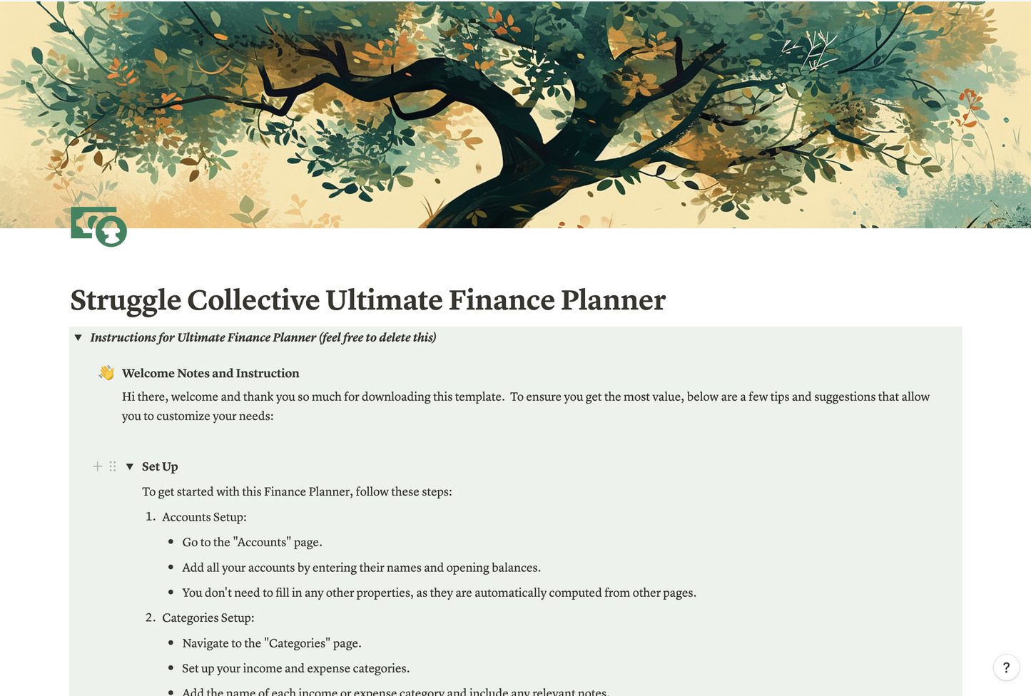 The Ultimate Finance Planner Notion Template